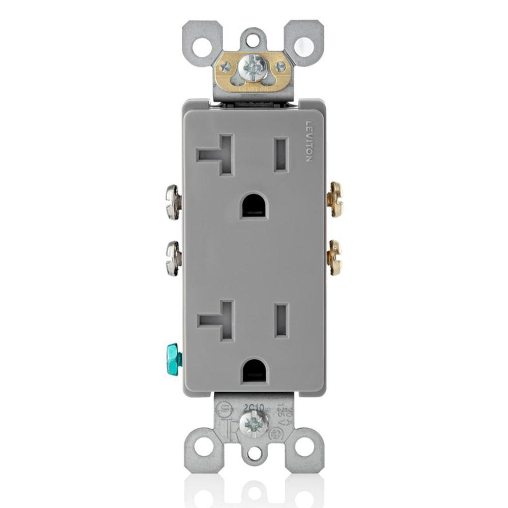 Decora 20 Amp Ultrasonic Tamper Resistant Duplex Outlet, White (10-Pack) - Super Arbor