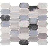 MSI Harlow Picket 11.5 in. x 12.4 in. x 8 mm Textured Multi-Surface Mesh-Mounted Mosaic Tile (9.90 sq. ft. / case)
