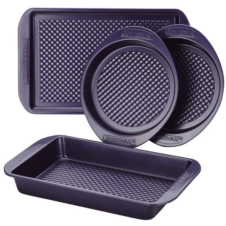 4-Piece Colorvive Nonstick Bakeware Set in Purple