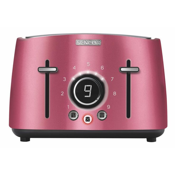 4-Slice Red Toaster with Rack