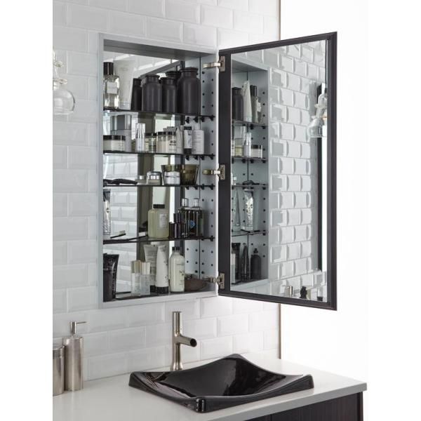 Catalan 20-1/8 in. W x 36 in. H Aluminum Single-Door Surface-Mount Medicine Cabinet