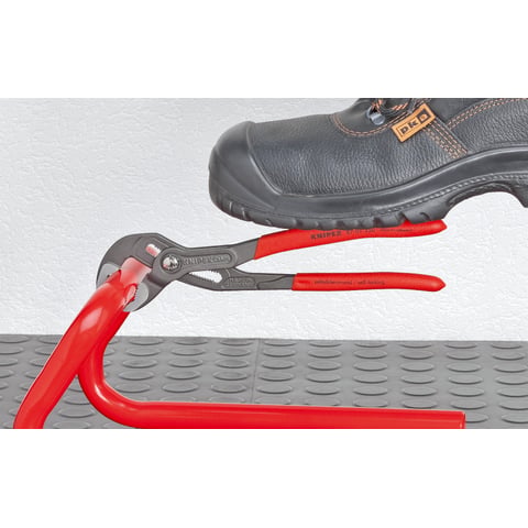 KNIPEX Cobra High-Tech Water Pump Pliers, 7.25 in (180 mm) with V-Jaw and Tether Attachment