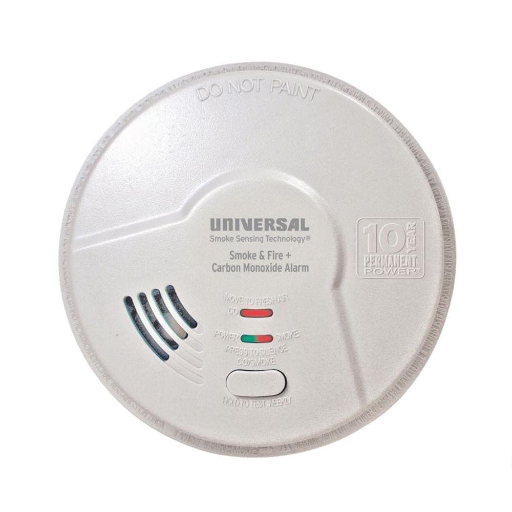10 Year Sealed, Battery Operated, 3-In-1 Smoke, Fire And Carbon Monoxide Detector, Microprocessor Intelligence - Super Arbor