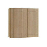 Home Decorators Collection Washington 27 in. W x 12 in. D x 36 in. H Assembled Plywood Wall Kitchen Cabinet in Vanguard Oak with Soft Close Doors