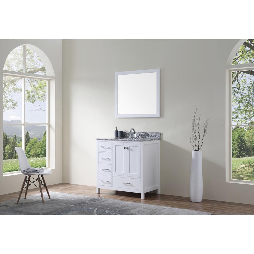 Caroline Madison 36 in. W Bath Vanity Cabinet Only in White - Super Arbor