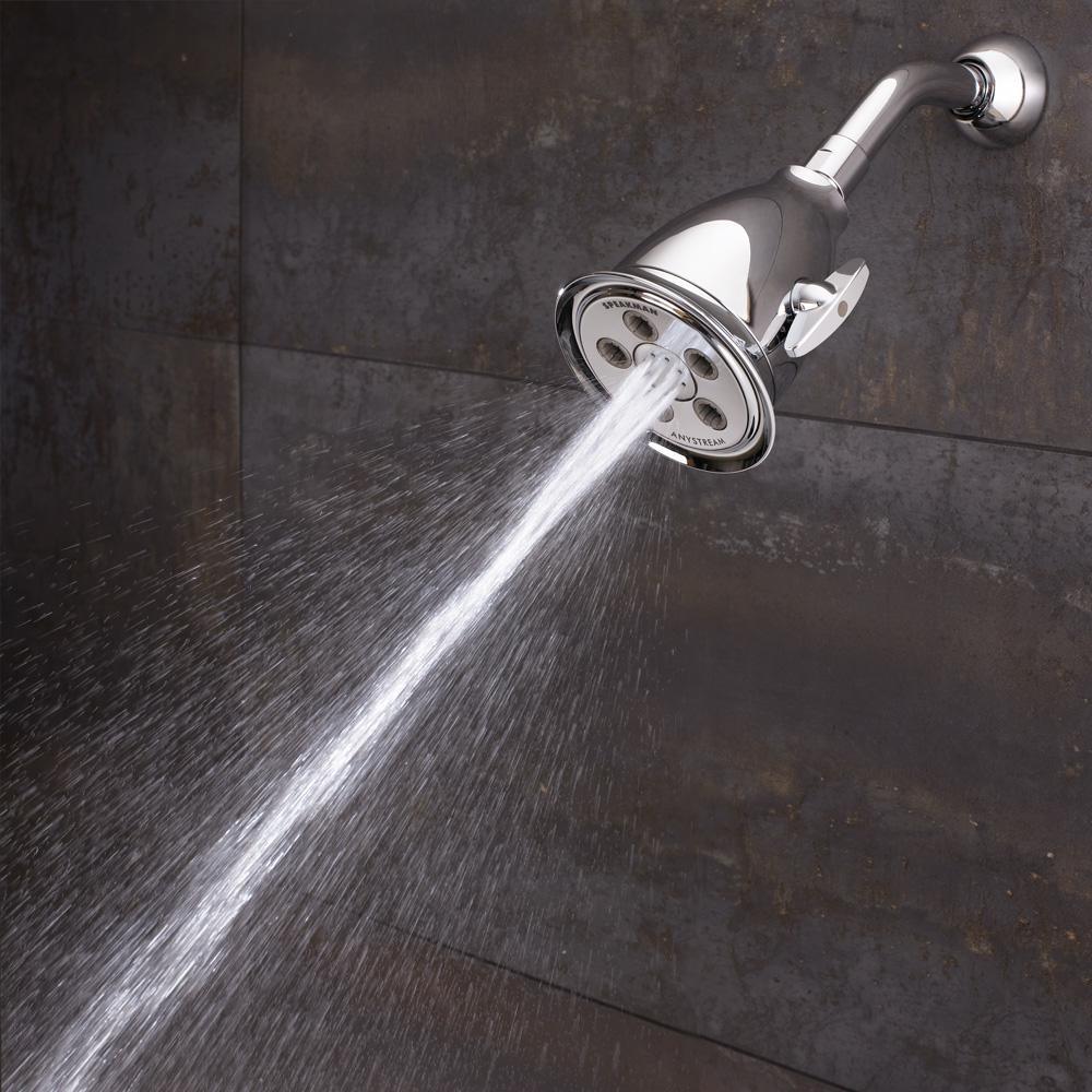 3-Spray 4.1 in. Single Wall MountHigh Pressure Fixed Adjustable Shower Head in Polished Chrome - Super Arbor