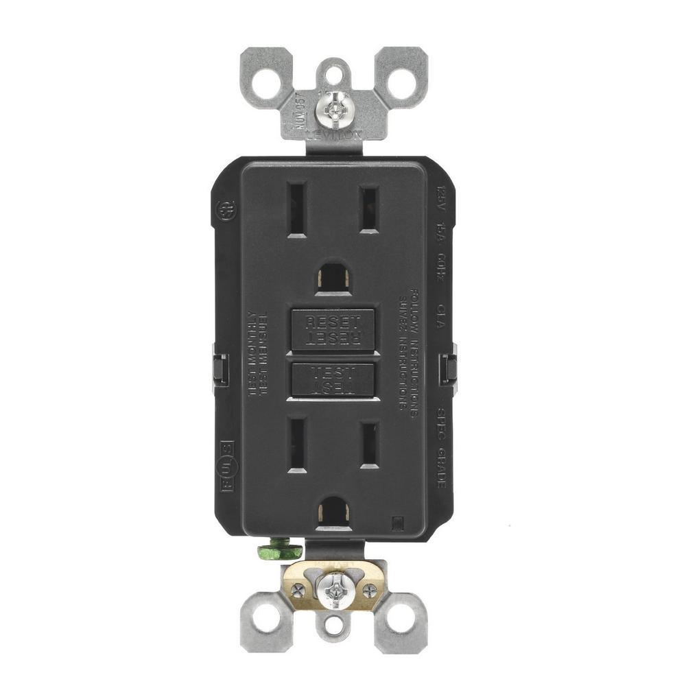 15 Amp Self-Test SmartlockPro Slim Duplex GFCI Outlet, White - Super Arbor