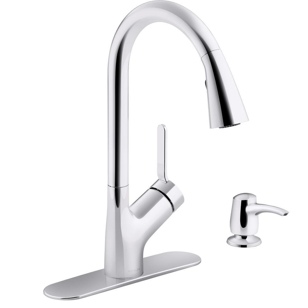 Setra Single-Handle Touchless Pull-Down Sprayer Kitchen Faucet in Vibrant Stainless - Super Arbor