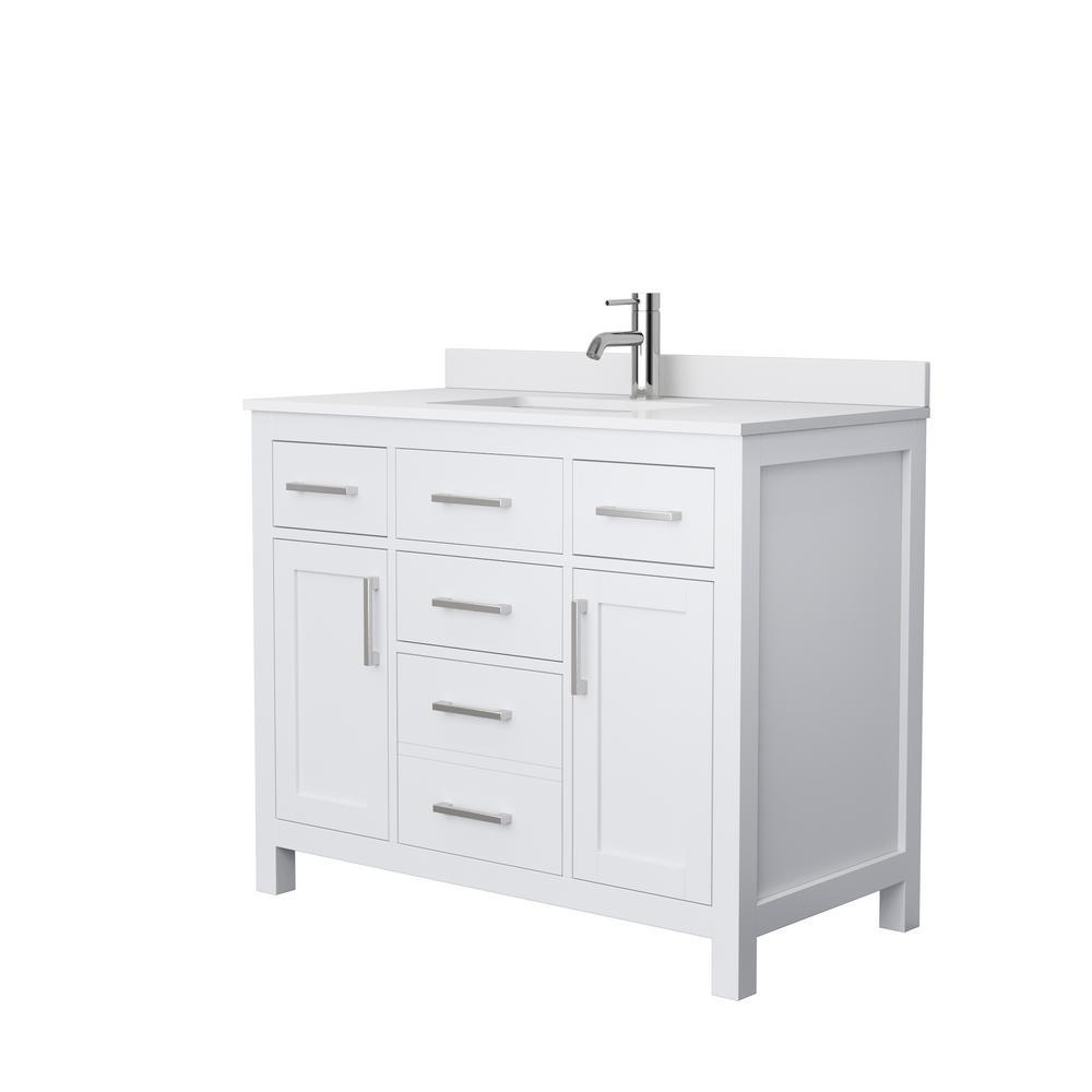 Beckett 72 in. W x 22 in. D Double Bath Vanity in White with Cultured Marble Vanity Top in Carrara with White Basins - Super Arbor