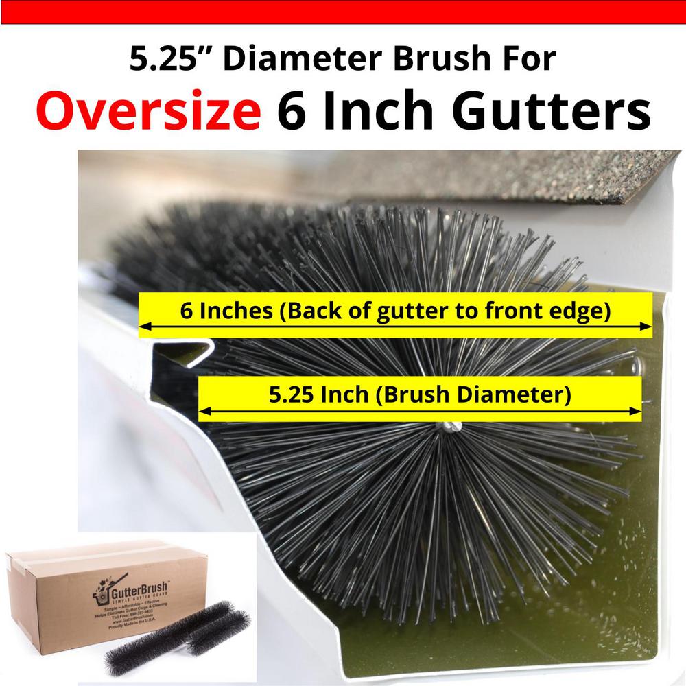 Oversize 6 in. - 12 ft. Pack Max-Flow Filter Brush Gutter Guard - Super Arbor