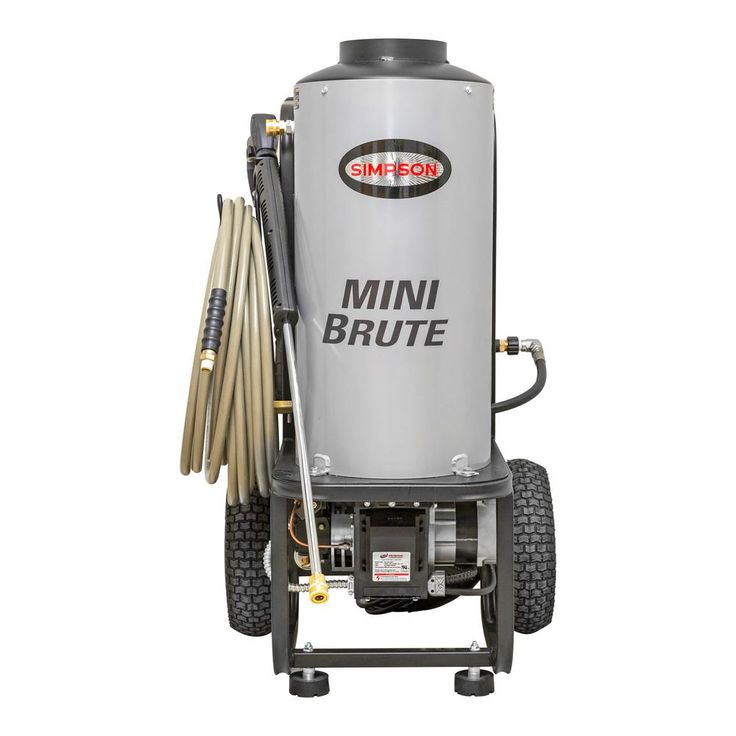 Simpson Mini Brute 1500 PSI at 1.8 GPM with Triplex Plunger Pump Hot Water Professional Electric Pressure Washer