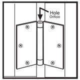 4 in. x 1/4 in. Radius Oil-Rubbed Bronze Adjustable Spring Door Hinge