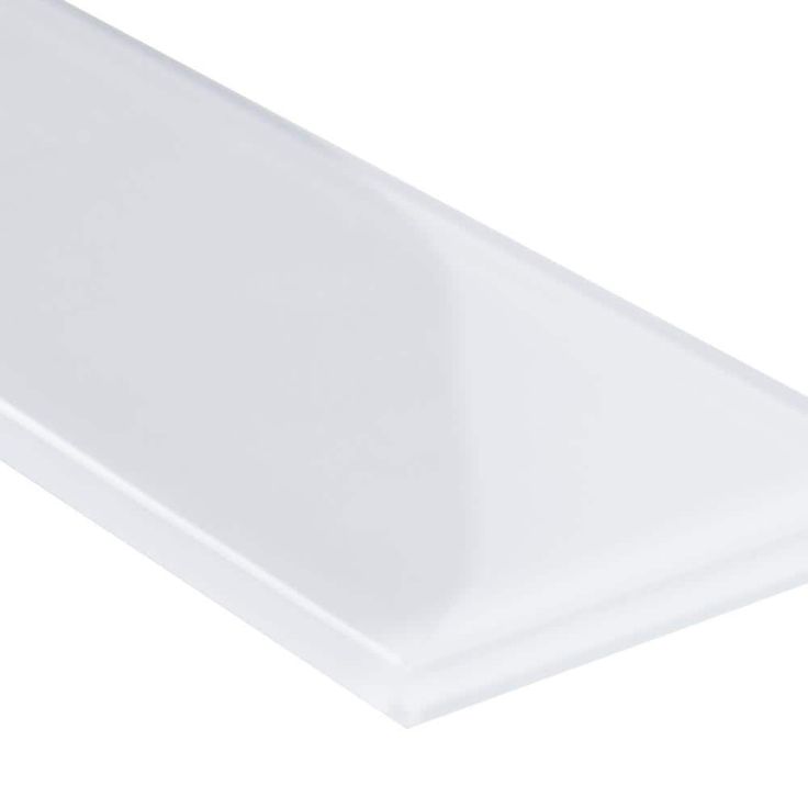 MSI Frosted Icicle 3 in. x 9 in. Glossy Glass Ice White Subway Tile (3.8 sq. ft. / case)