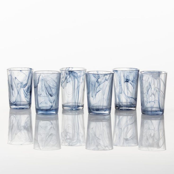 14 fl. oz. Swirl Ink Highball Glass (Set of 6)