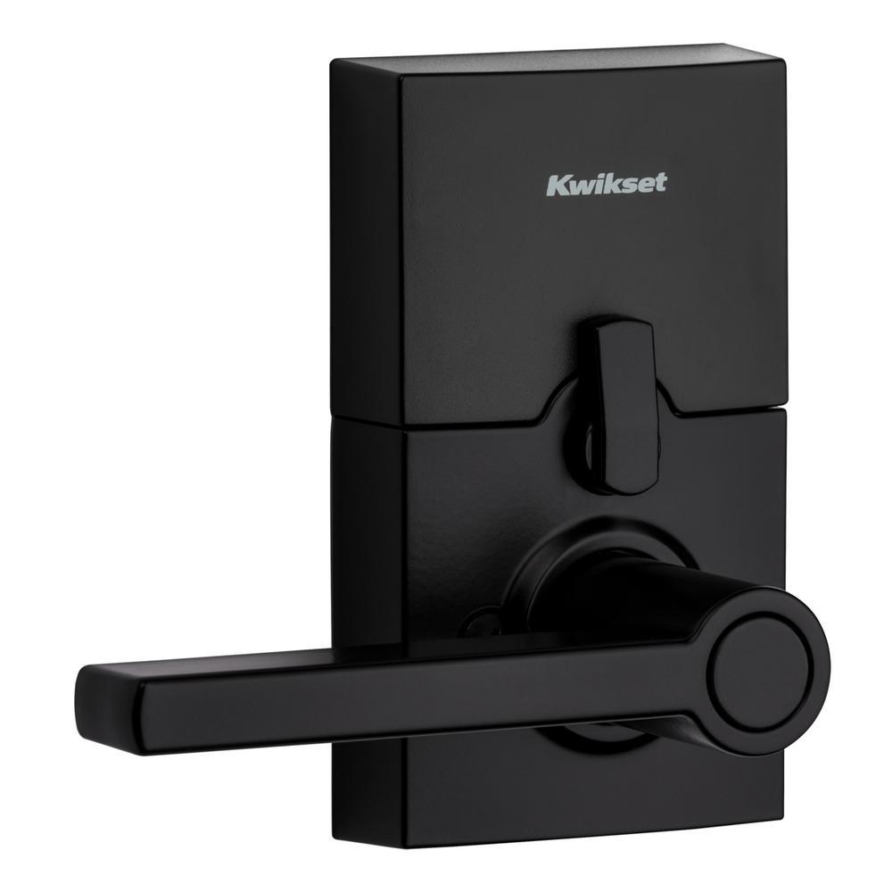 917 SmartCode Matte Black Contemporary Electronic Single-Cylinder Halifax Door Lever Featuring SmartKey Security - Super Arbor