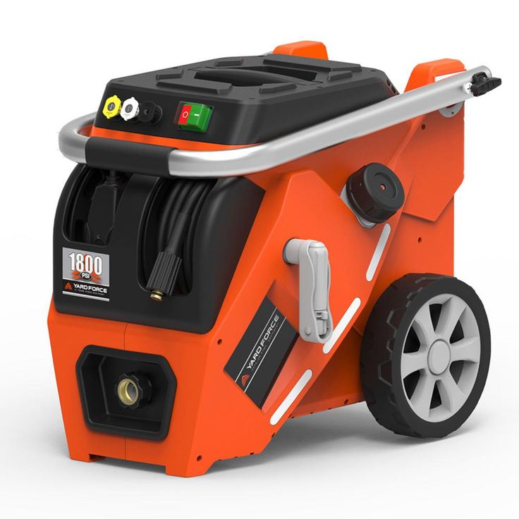 YARD FORCE 1800 PSI 1.2 GPM Electric Pressure Washer with Live Hose Reel and Turbo Nozzle