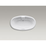 6 ft. Acrylic Oval Drop-in Whirlpool Bathtub in White with Heater - Super Arbor