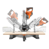 15 Amp Corded 12 in. Dual Bevel Miter Saw with LED with Universal Mobile Miter Saw Stand with Mounting Braces - Super Arbor
