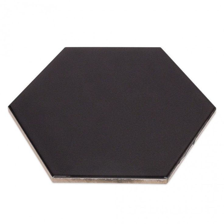 Magen Hex Dark Gray Polished Ceramic Hexagon Tile