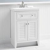 Style Selections Westlake 24-in White Single Sink Bathroom Vanity with White Cultured Marble Top