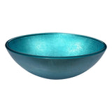 Posh Series Deco-Glass Vessel Sink in Coral Blue - Super Arbor