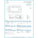 Ascot II 66 in. Acrylic Reversible Drain Rectangular Drop-In Whirlpool Bathtub with Heater in White