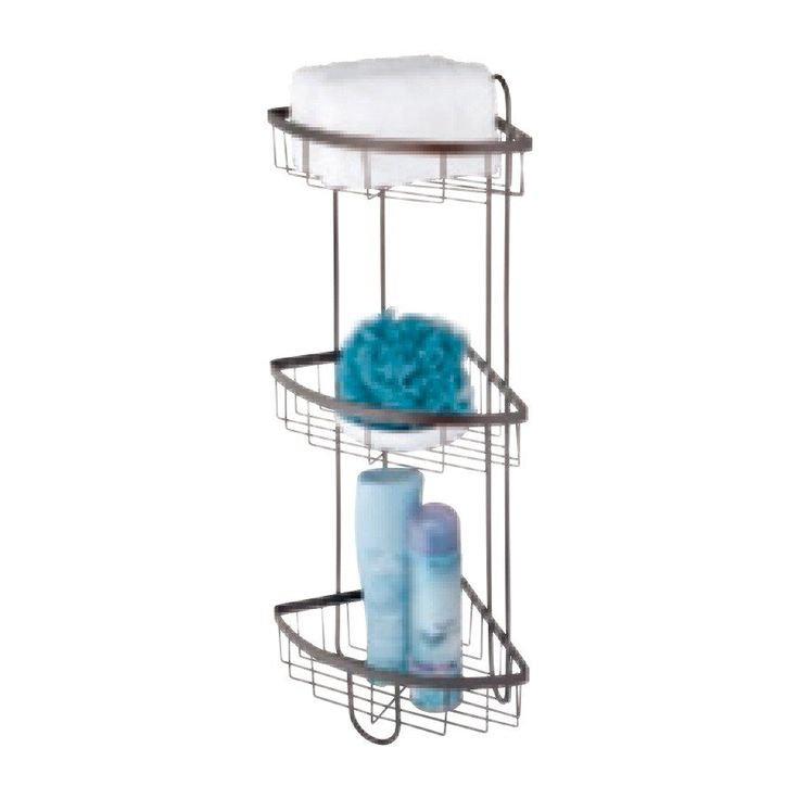 Style Selections 25.51-in H Steel Oil-Rubbed Bronze Freestanding Shower Caddy