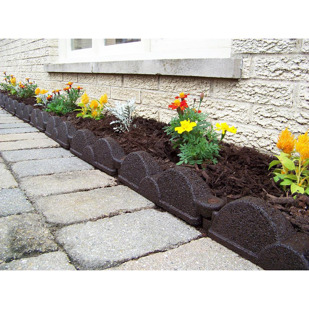 Valley View Industries 20 ft., 12 in. Pieces Dark Brown Rubber Edging - Super Arbor