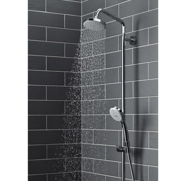 4-spray 5.375 in. Dual Shower Head and Handheld Shower Head in Chrome