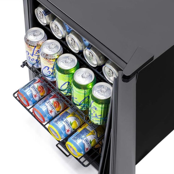 NewAir 90-Can Capacity (2.2-cu ft) Residential Black Built-In/Freestanding Beverage Center