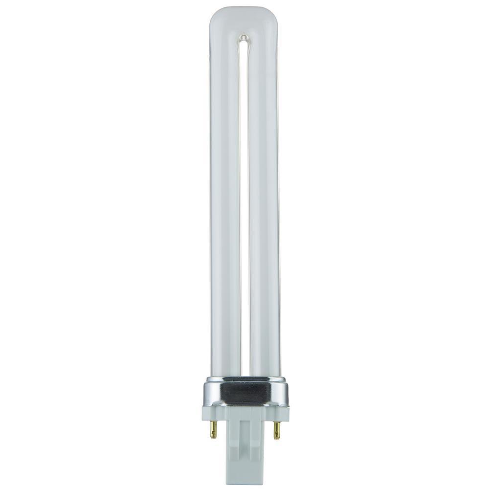 60-Watt Equivalent Twin Tube PL U-Shaped GX23 Base CFL Light Bulb in Warm White, 2700K (10-Pack) - Super Arbor