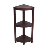 Oasis 12 in. 3-Tier Teak Corner Shower Shelf - Super Arbor