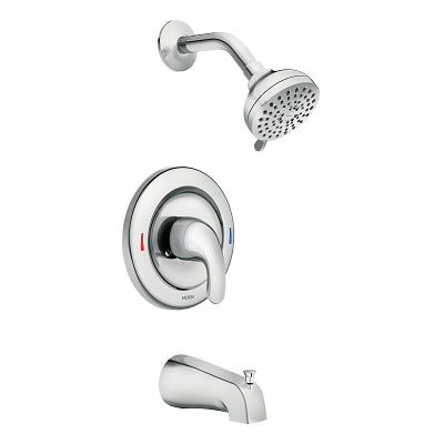 Moen Adler Chrome 1-Handle Bathtub and Shower Faucet with Valve