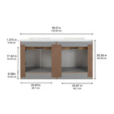Style Selections Potter 60-in Gray Double Sink Bathroom Vanity with White Cultured Marble Top