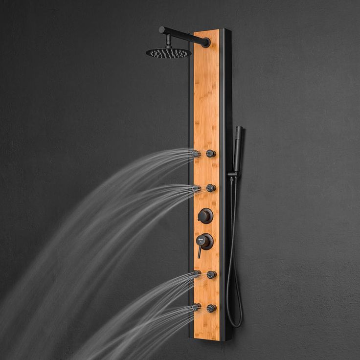 57 In. 8-Jet Multifunction Shower Panel System With Adjustable Rainfall Shower Head And Handheld Shower head