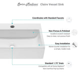 Swiss Madison Claire Vessel Sink in Glossy White
