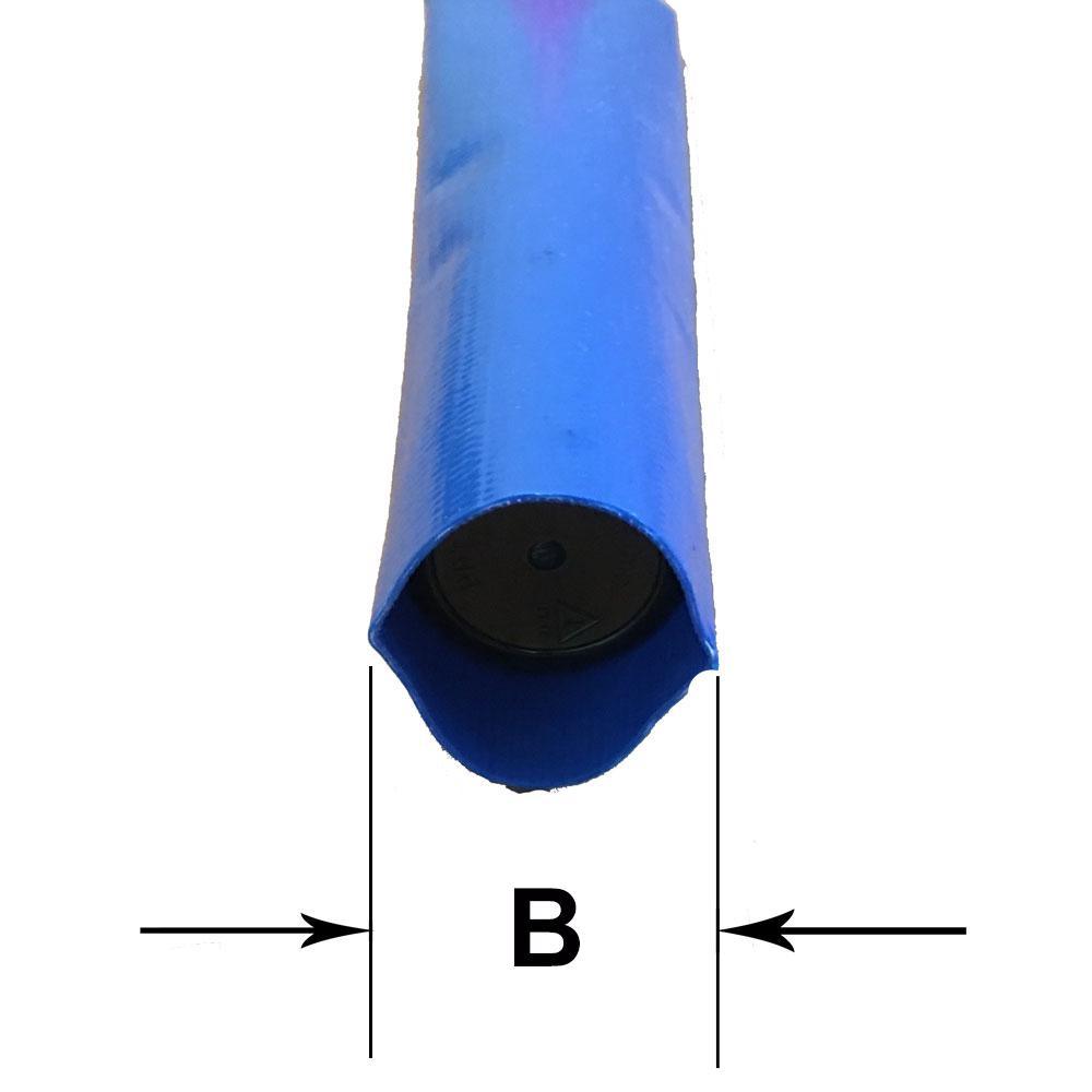 6 in. Dia x 100 ft. Blue 4 Bar Heavy-Duty Reinforced PVC Lay Flat Discharge and Backwash Hose - Super Arbor