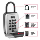 5422D 7.9 cu in. Set Your Own Combination Portable Push Button Lock Box - Super Arbor