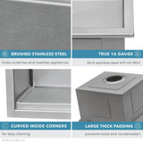 33 in. Double Bowl Drop-in 16-Gauge Stainless Steel Ledge Kitchen Sink 60/40 - Super Arbor
