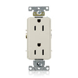Decora Plus 15 Amp Industrial Grade Duplex Outlet, White - Super Arbor