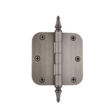 3.5 in. Steeple Tip Residential Hinge with 5/8 in. Radius Corners in Antique Brass - Super Arbor