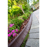 4 ft. Brown Rubber Curb Landscape Edging (4-Pack) - Super Arbor