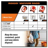 High-Efficiency Size A Dust Bags for 12 Gal. to 16 Gal. RIDGID Wet/Dry Vacs (2-Pack) - Super Arbor