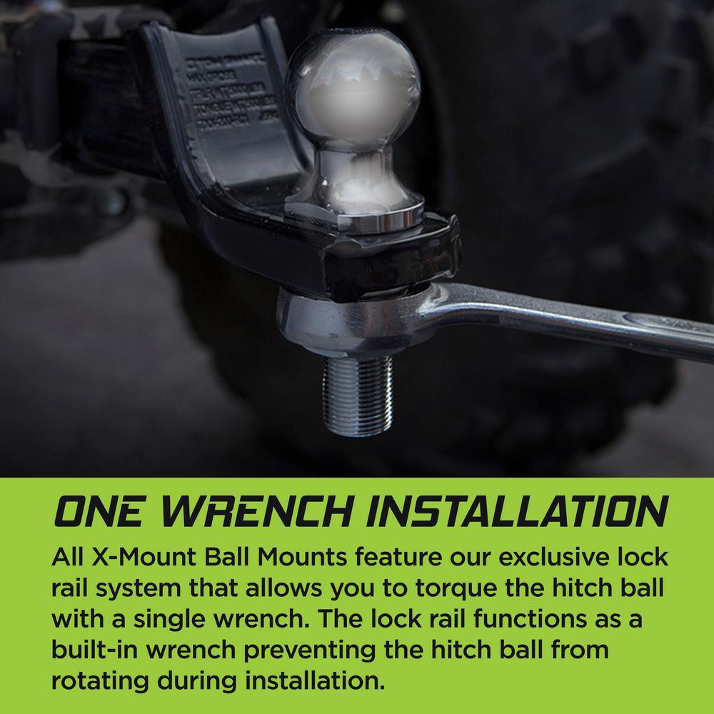 TowSmart 5,000 lb. Capacity 2 in. x 1 in. Shank Diameter x 2 in. Shank Length Chrome Hitch Ball - Super Arbor