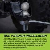 TowSmart 5,000 lb. Capacity 2 in. x 1 in. Shank Diameter x 2 in. Shank Length Chrome Hitch Ball - Super Arbor