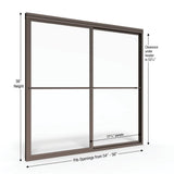 Deluxe 56 in. x 56 in. Framed Sliding Tub Door in Oil Rubbed Bronze - Super Arbor