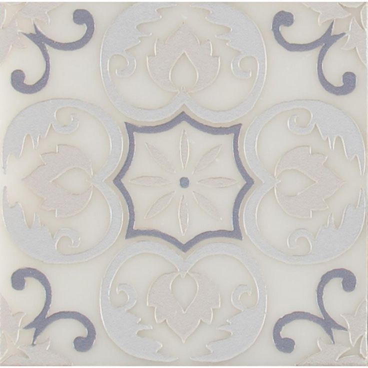 Tetris Florita Blanco 6 in. x 6 in. Polished Marble Wall Tile (5 sq. ft. / case)
