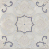 Tetris Florita Blanco 6 in. x 6 in. Polished Marble Wall Tile (5 sq. ft. / case)