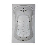 72 in. Acrylic Rectangular Drop-in Combination Bathtub in White - Super Arbor
