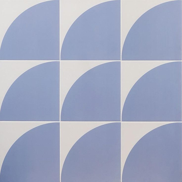 Victoria Crescent Blue 8 in. x 8 in. Matte Porcelain Wall Tile (9 Pieces, 3.87 Sq. Ft. / Case)